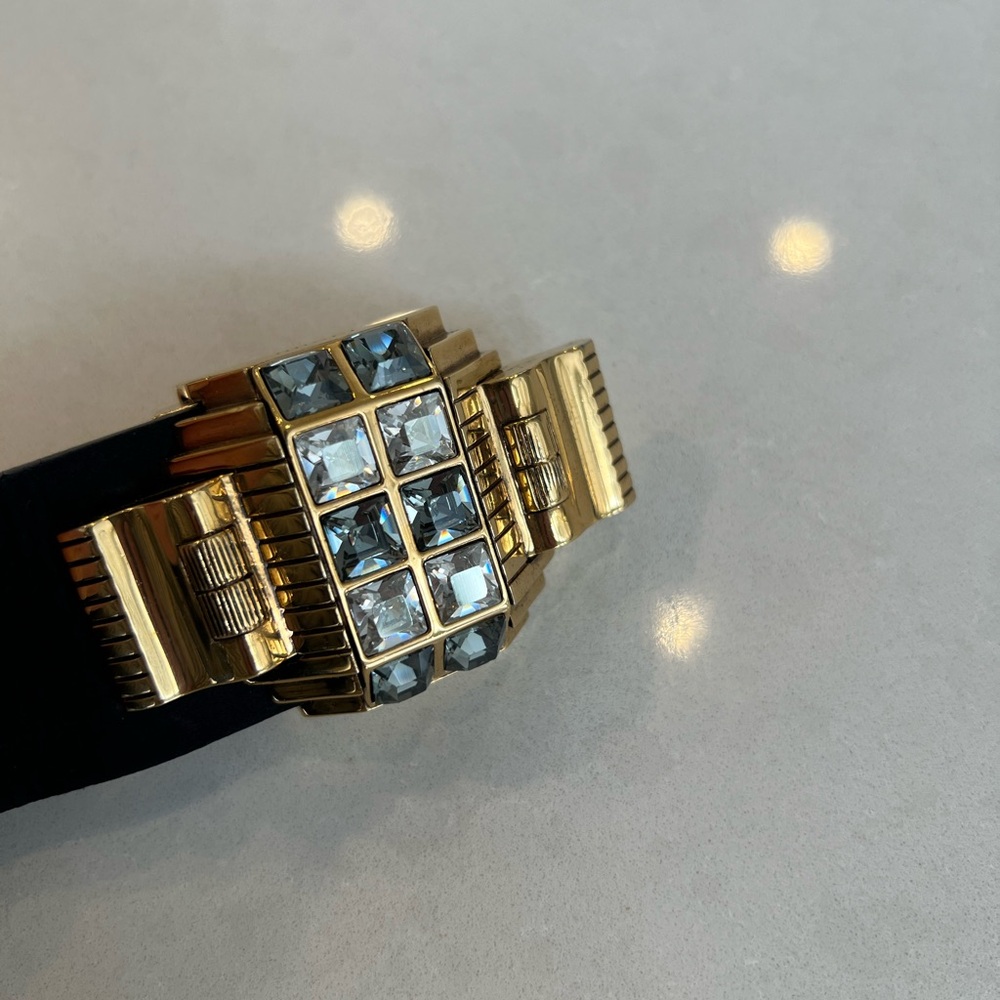 Gucci Swarovski suede black belt - Picture 3 of 6